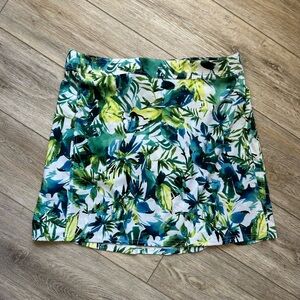 Rip Skirt Hawaii Blue Green Floral Length 2 XL